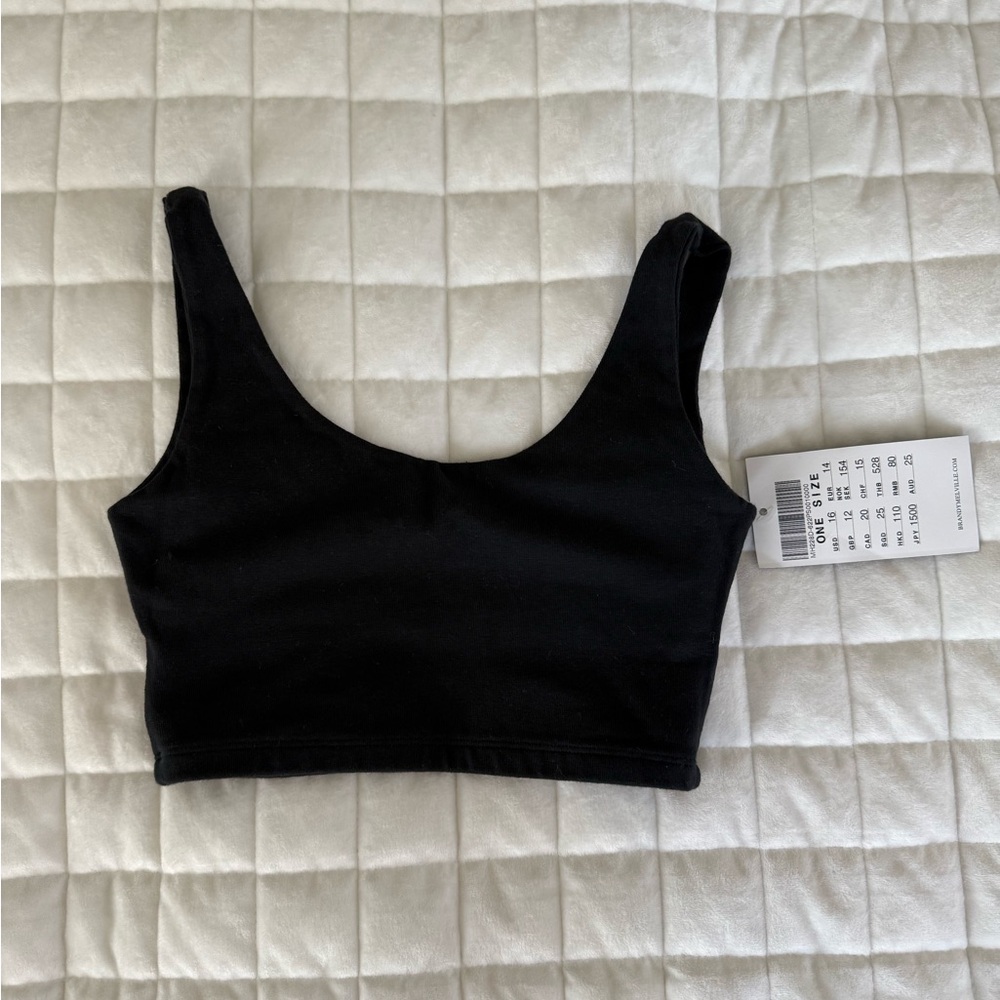 Brandy Melville Black Cropped Tank Top